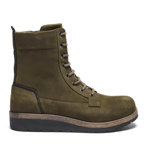 New Feet Boot Lace & Zipper Green Women