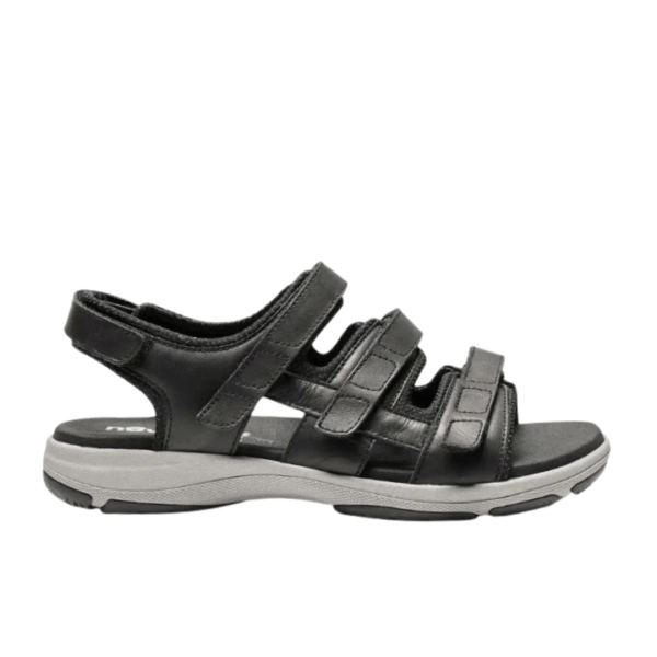 New Feet Sandal Plain Leather Black Women