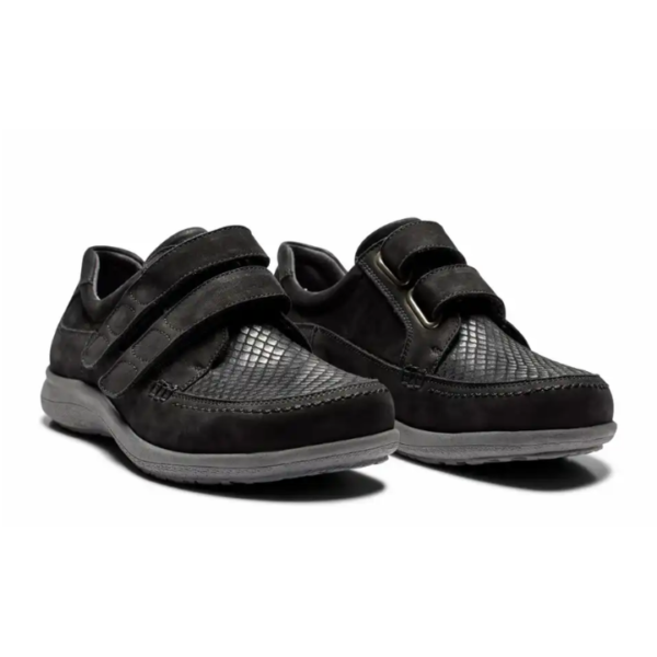 New Feet Shoe 2 Velcro Straps Black Women