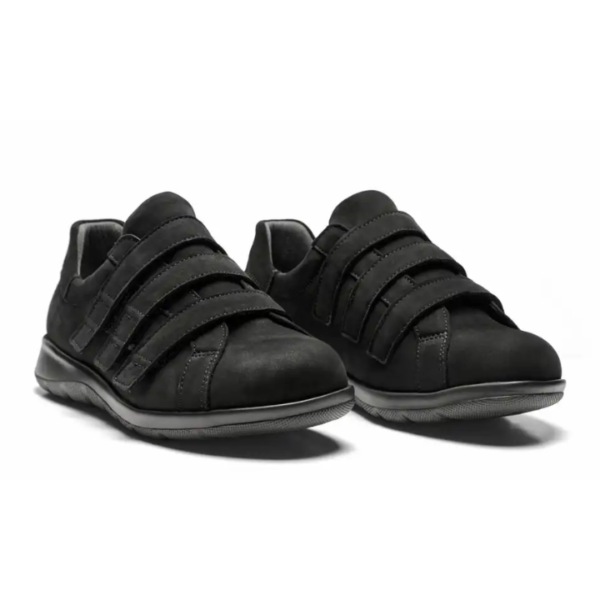 New Feet Shoe 3 Velcro Straps Black Women