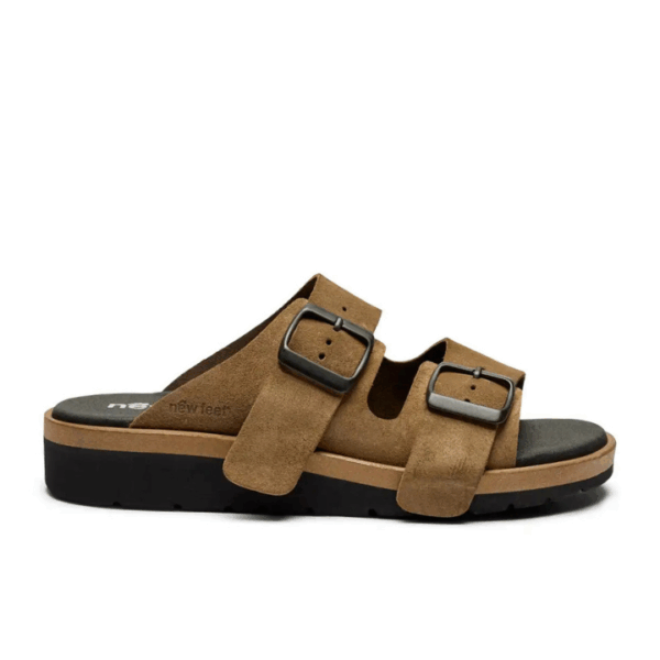 New Feet Slip In Suede Cognac Women