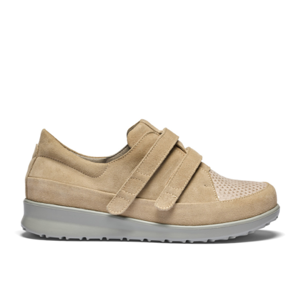 New Feet Velcro Leather/Stretch Sand Women