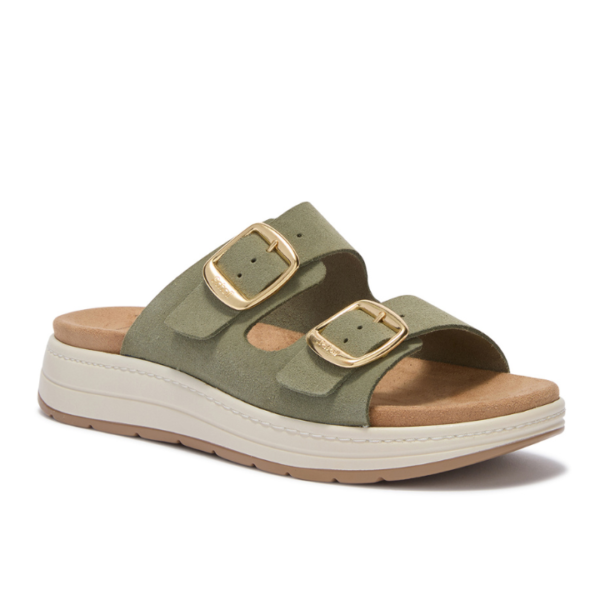 Scholl Scilla 2 Buckles Green Women